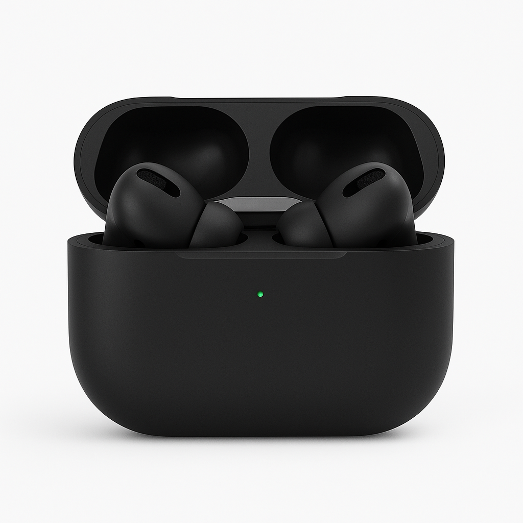 TWS Airdopes Bluetooth Earbuds with Charging Case – Touch Control, Deep Bass, Black