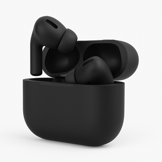 TWS Airdopes Bluetooth Earbuds with Charging Case – Touch Control, Deep Bass, Black